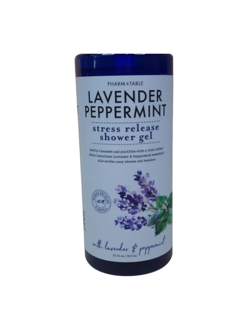 Pharm Table 2pk Lavender Peppermint Stress Release Shower Gel 32 oz Jumbo Size